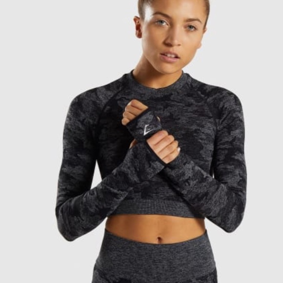 Gymshark Camo Seamless Long Sleeve Crop 